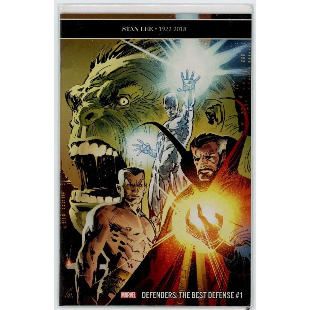 DEFENDERS: THE BEST DEFENSE #1A, ©2018, Stan Lee Tribute Cover, 28 pgs. Teen+